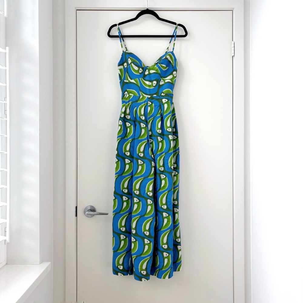 NWOT Farm Rio Tucabana Jumpsuit in Blue S
